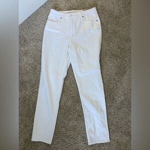 Chico’s So Slimming No-Stain White Girlfriend Ankle Jeans Alabaster NWT size 10T